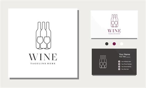 Wine logo with the title'wine logo ' | Premium Vector