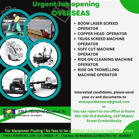 OVERSEAS JOB OPPORTUNITIES