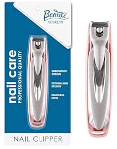 Beauté Secrets No Splash Nail Clipper, Large Fingernail Toenail Clipper ...