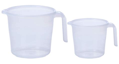 Kuber Industries Virgin Plastic 2 Pieces Transparent Bathroom Mug with ...