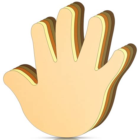 Buy Eersida Multicultural Hand Cut Outs Skin Tone Handprint Accents ...