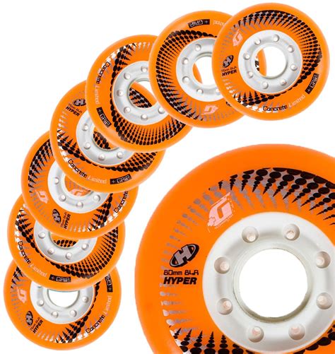 Buy Hyper Wheels Concrete +G - 8 Wheels - 84A - N1 Inline Skate Wheels ...