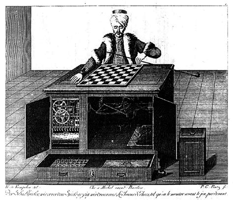 The chess playing ‘Turk’ as shown from front before the game after the ...