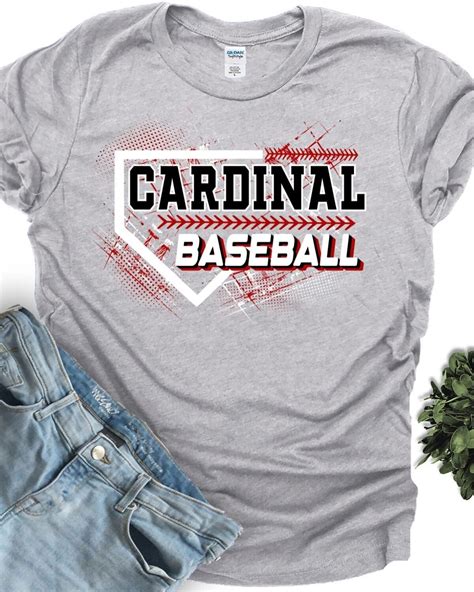 Cardinal Baseball Tshirt Baseball Mom Tees Custom Baseball Shirt Game ...