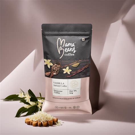Mama beans Vanilla Instant Flavoured Coffee| Low Calorie 50 Grams For ...
