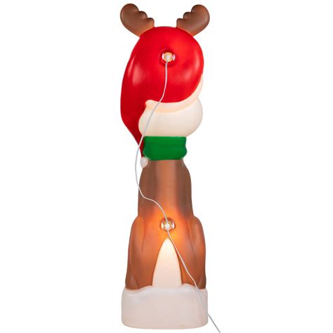 40" Lighted Blow Mold Reindeer Outdoor Christmas Decoration | Christmas ...