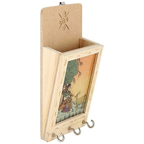 White Wooden Key & Cards Holder(3 Key Hanger) : Amazon.in: Home & Kitchen