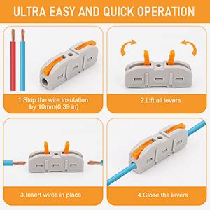 Serplex® 10Pcs Cable Wire Connectors, 1 In to 1 Out Electrical ...