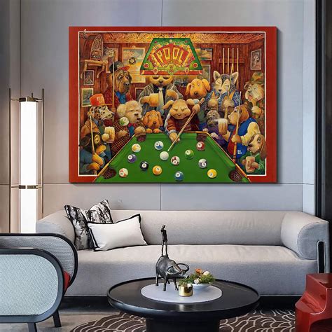 Buy Denozer - Dogs Playing Pool - Cassius Marcellus Coolidge Oil ...