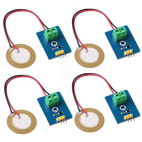 MakerHawk 4pcs Analog Ceramic Piezo Vibration Sensor Module 3.3V/5V for ...