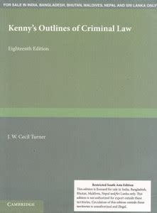 Kenny's Outlines of Criminal Law By J. W. Cecil Turner: Buy Kenny's ...