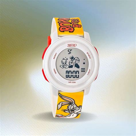 Buy Online Zoop Looney Tunes Digital Watch with Silver Case and Yellow ...