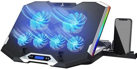 Portronics My Buddy Air Pro Laptop Cooling Pad with 6 Cooling Fans, 5 ...