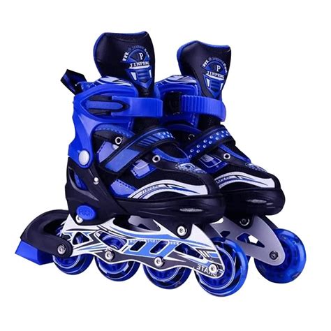Jo Baby Inline Skates with PU Flashing Wheel Aluminum Body in-Line ...