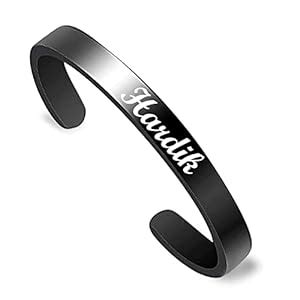 Buy Personalized engraved Gift Gallery Custom Message Kada Oval Cuff ...