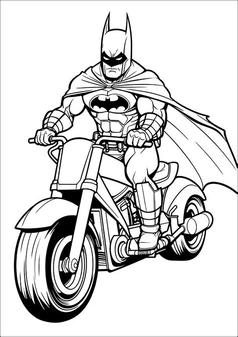 Batman Bike Coloring Pages