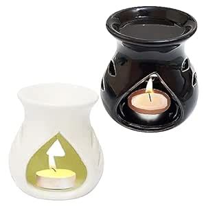 HARIKA Ceramic Clay Aroma Oil Burner Diffuser for Home Fragrance - Pack ...