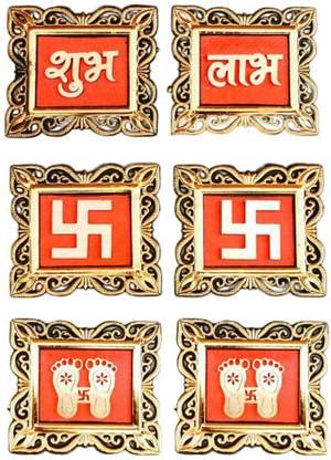 v n traders Designer Shubh Labh Sticker, Swastika and Laxmi charan ...