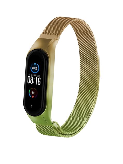 Ремешок для Xiaomi Mi Band 5 и Mi Band 6 металлический браслет ...