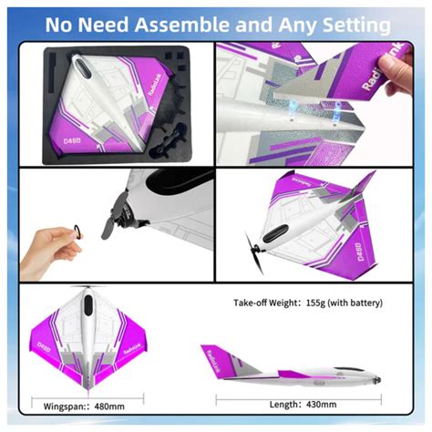 Radiolink D460 RC Airplane RTF – Byme-DB Gyro, Brushless, T8S Transmit ...