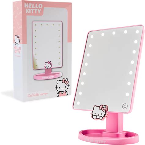 Hello Kitty Vanity Mirror with Trinket Tray LED Touch Screen Light Up ...
