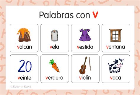 +100 Palabras con V (con imágenes) - Lenguaje.com