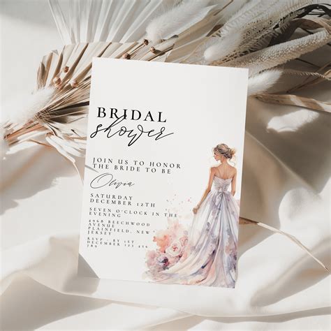 Bridal Shower Dress Invitation Printable Diy Instant Download ...