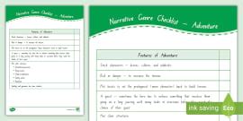 Narrative Story Checklist (teacher made) - Twinkl