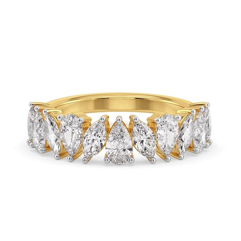 Serene Dew Drop Lab Grown Diamond Band | IGI Certified Diamonds in 9KT ...