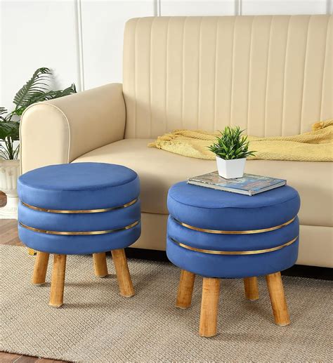 NACIA Ottoman Stool for Sitting & Footrest (16 Inches, Set of 2) for ...