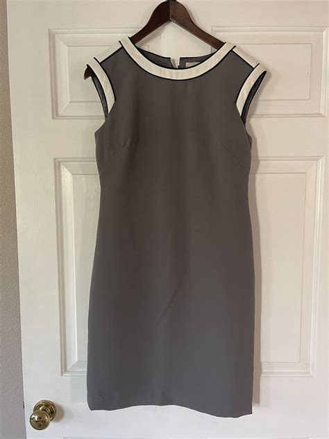 Banana Republic Women's Dress Gray White Sleeveless Size 2 | eBay