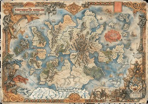 Map of Ansalon | Fantasy illustration, Map artwork, Map