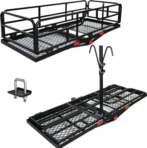 Buy MERCARS Hitch Cargo Carrier with Bike Rack Hitch 60" x 24" x 14 ...