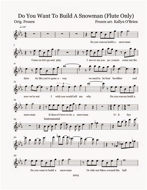 Flute Sheet Music Disney
