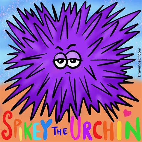 Sea Urchin Drawing: Cute, Easy Cartooning - Drawings Of...