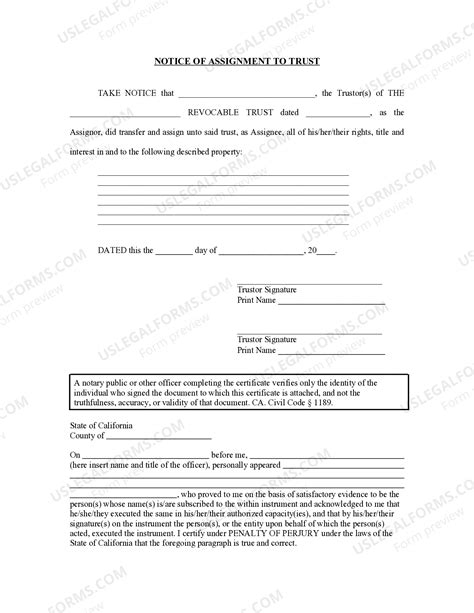 Notice Trust Sample For Minor Child | US Legal Forms