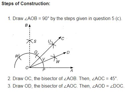 Draw an angle of measure 45° and bisect it - CBSE Class 6 Maths - Learn ...