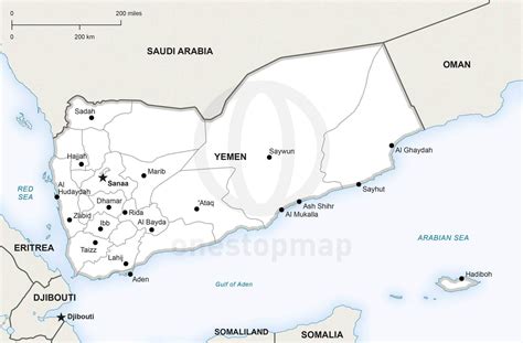 yemen location on the map