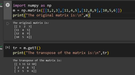 Image result for Matrix Transpose Using Python