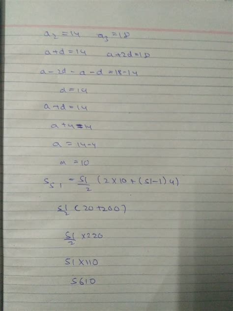 Find the sum of first 50 terms of an AP whose second term and third ...