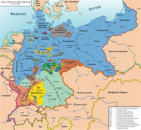 German empire Map 1871 1918