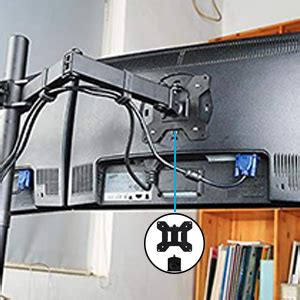 Rife Dual Monitor Stand, Free Standing Desk Mount for 2 Monitors up to ...