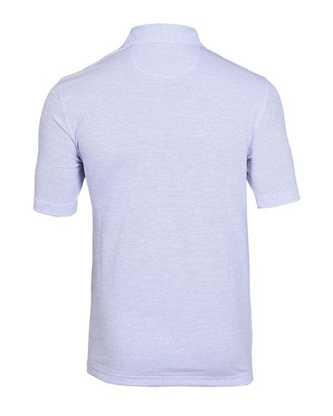 Greg Norman Waves Lines Golf Polo T shirt - Blue Duck – golfbuyindia