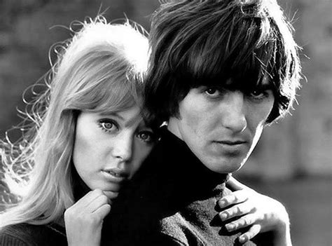 Pattie Boyd and George Harrison photographed by Henry Grossman in 1965