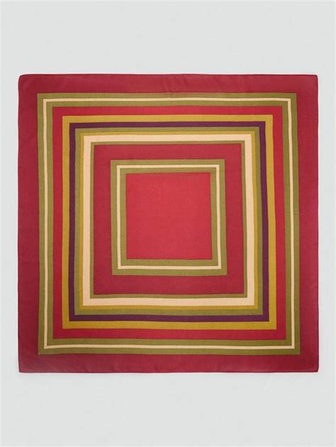 Mango Stripe Borders Scarf, Red