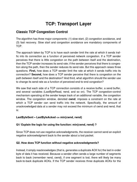 Image result for TCP Connection and Congestion Control