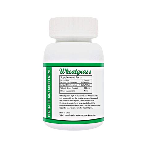 Zindagi Wheat Grass Capsules 100% Pure Wheat Grass Extract Capsules 60 ...