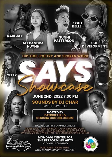 SAYS Showcase at Mondavi Center on June 2nd - Sac Cultural Hub