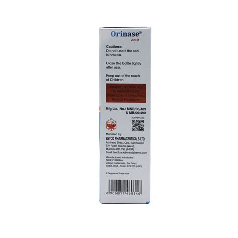 Orinase 0.1%W/V Adult Nasal Spray 10ml Price, Uses, Side Effects ...