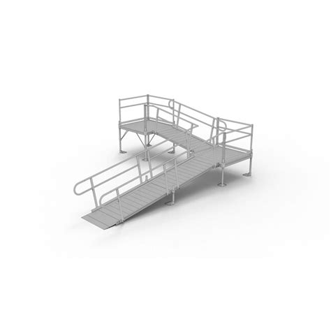 RELIABILT 17.8-ft x 178.38-in Aluminum Modular Entryway Wheelchair Ramp ...